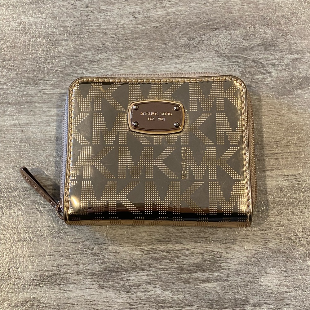 Michael Kors gold foil wallet